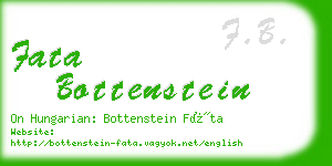 fata bottenstein business card